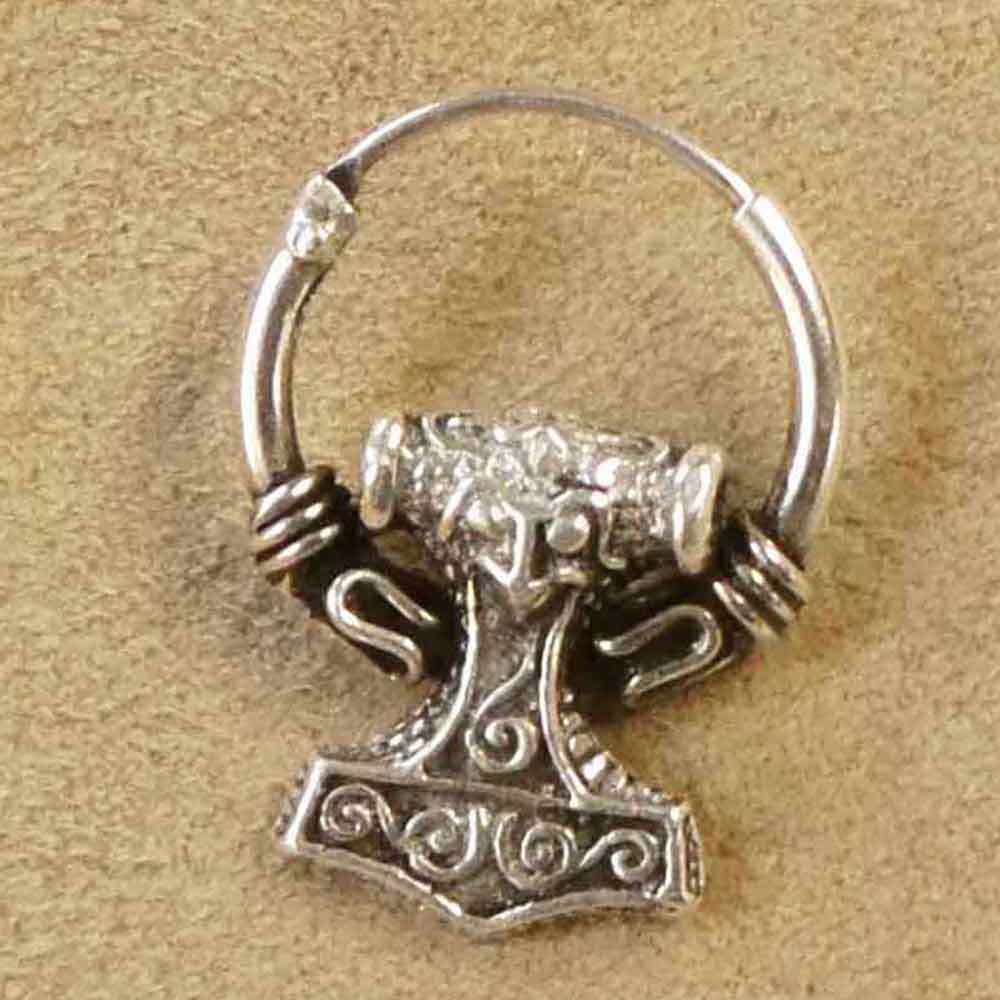 Thorshammer Creole Ohrschmuck Ohrring