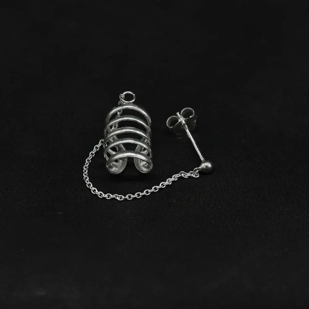 Ohrklemme schlicht 5er-ringe mit Ohrstecker Ohrschmuck
