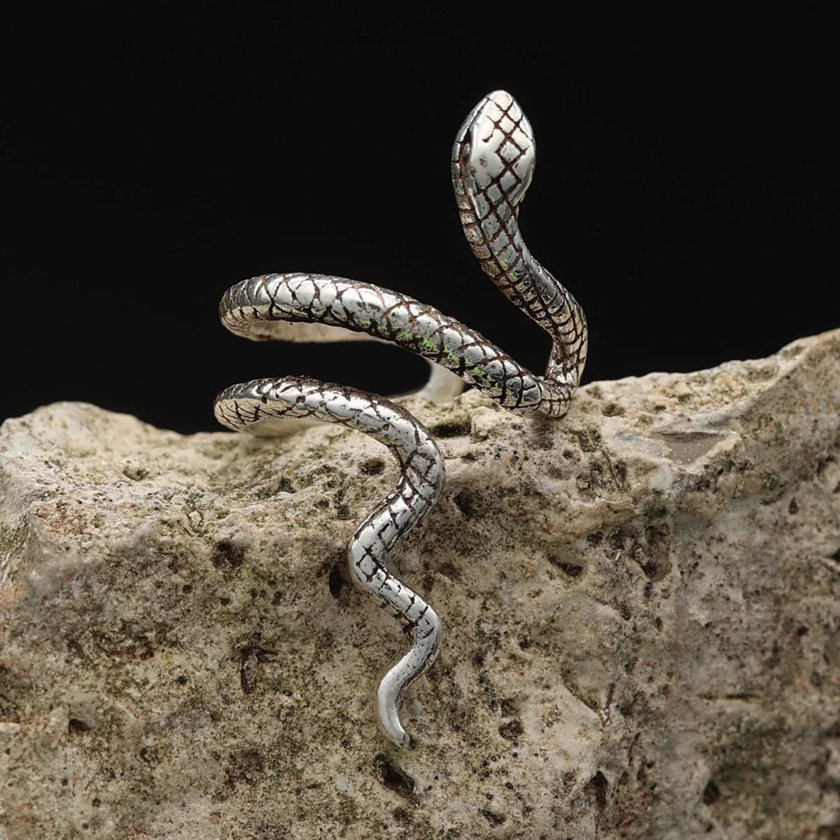 Schlange Ohrklemme Sterlingsilber Ohrring kein Ohrloch nötig