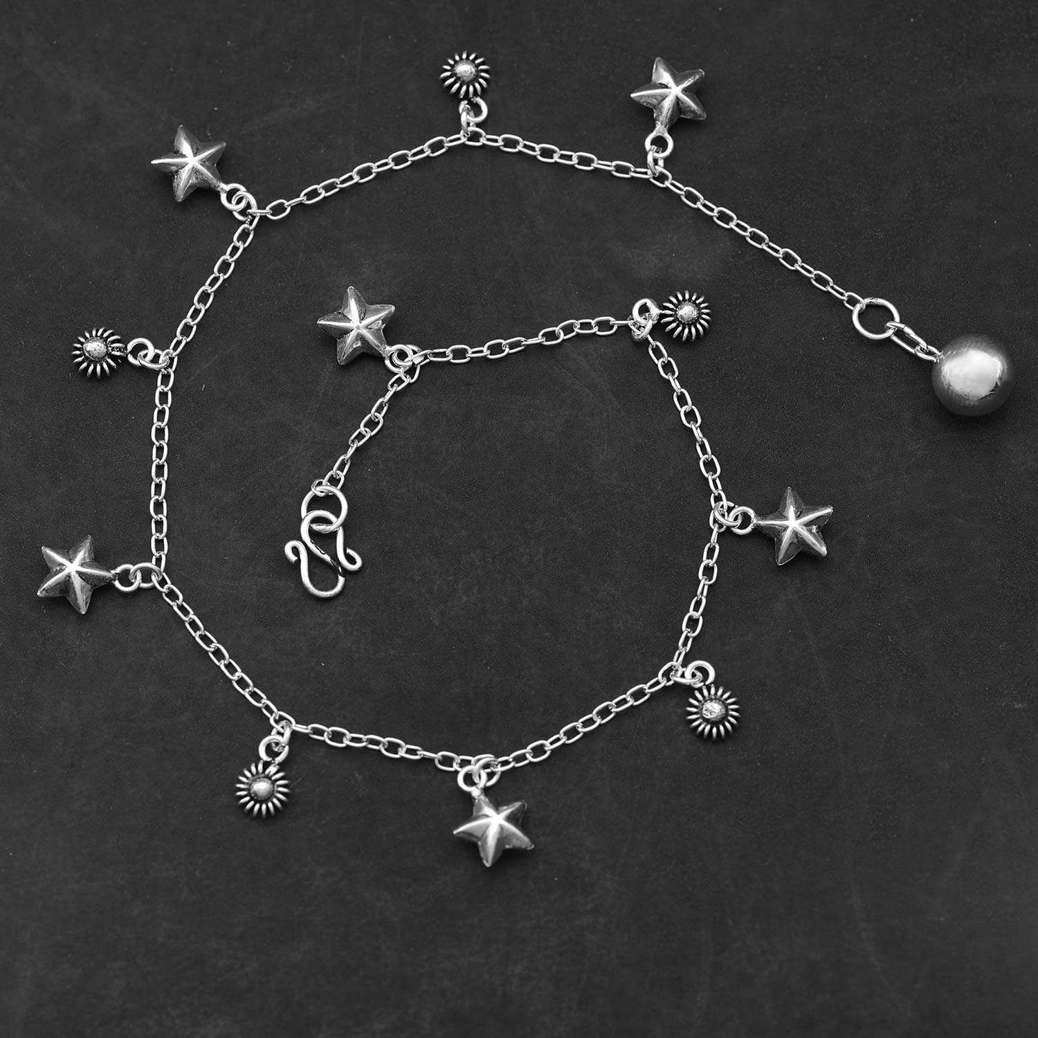 Fusskettchen Silber Fußschmuck  Sterne