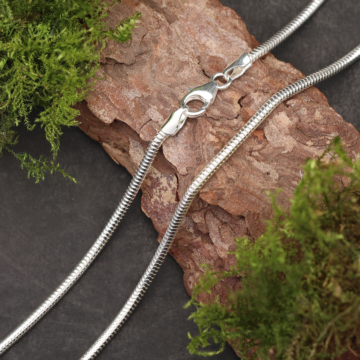 Silberkette geschmeidig Schlangenkette Sterlingsilber Damen herren