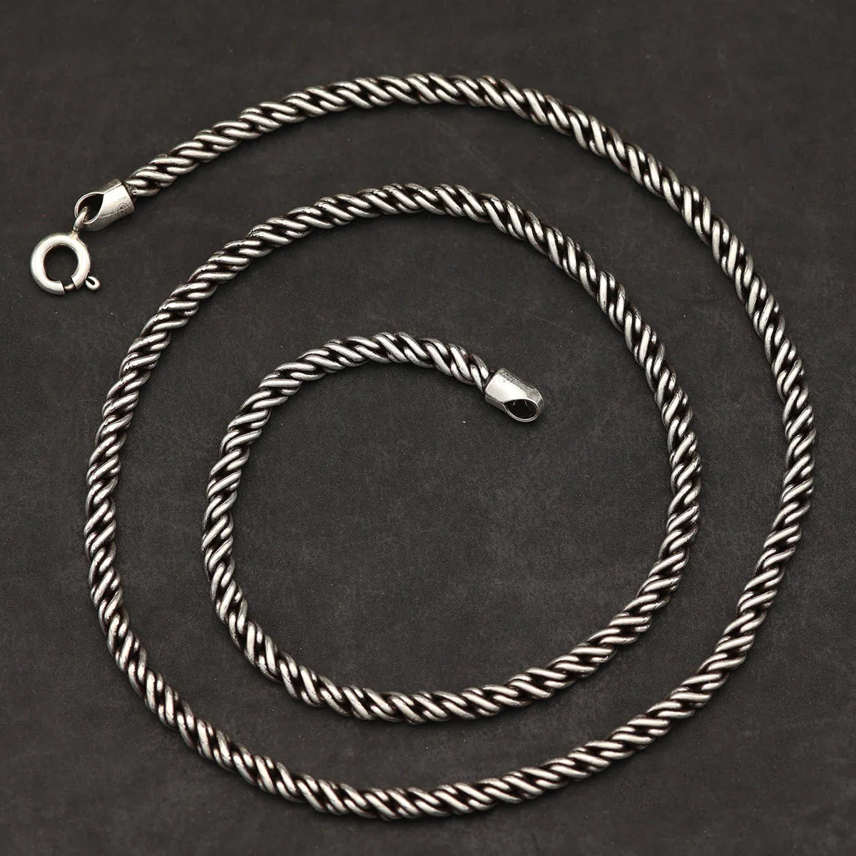 Silber Halskette massiv gedreht Kette 925 Silberschmuck