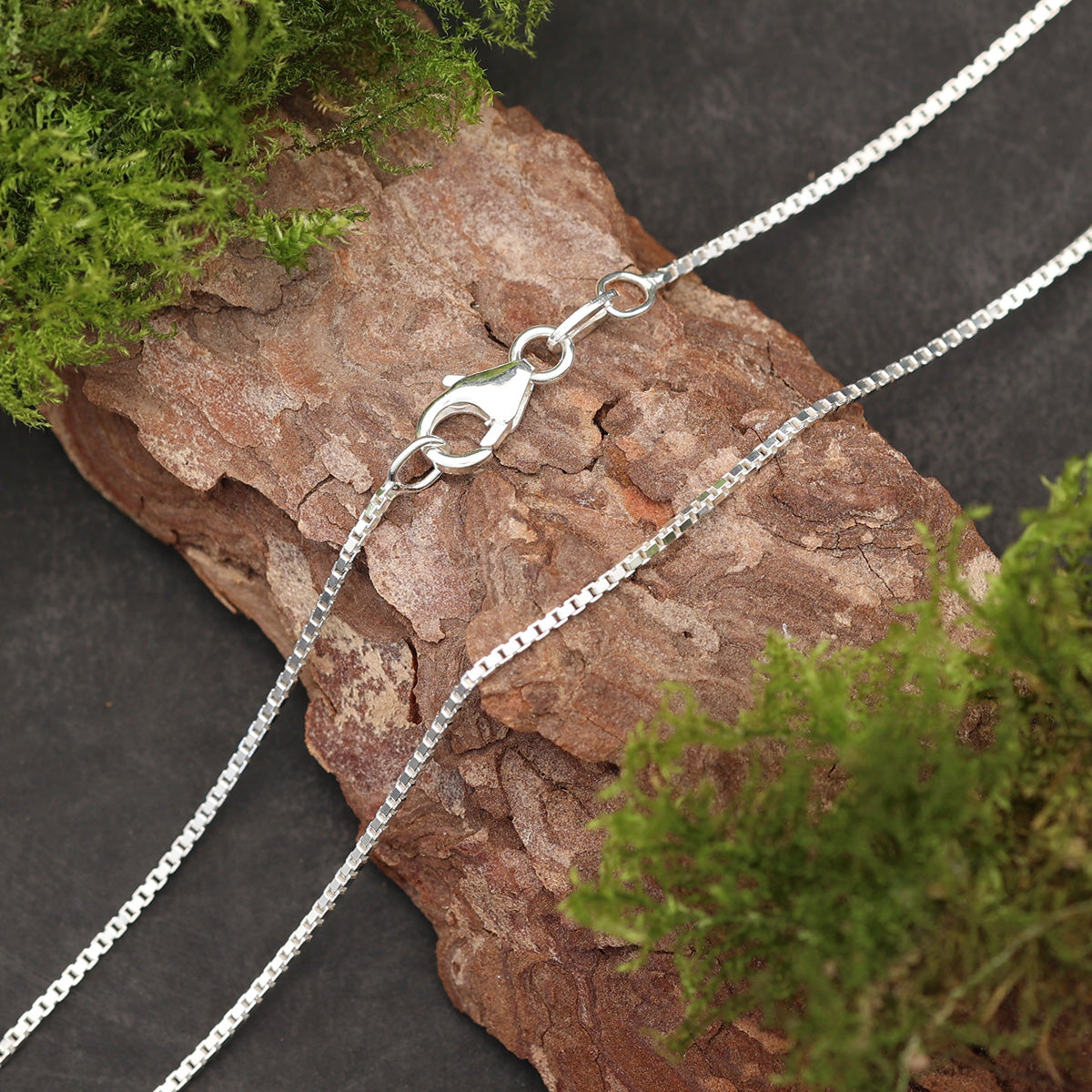 Feine Venezianerkette Halskette 925 Silber Frauen Silberkette Kinder Männer diamantiert 4-seitig