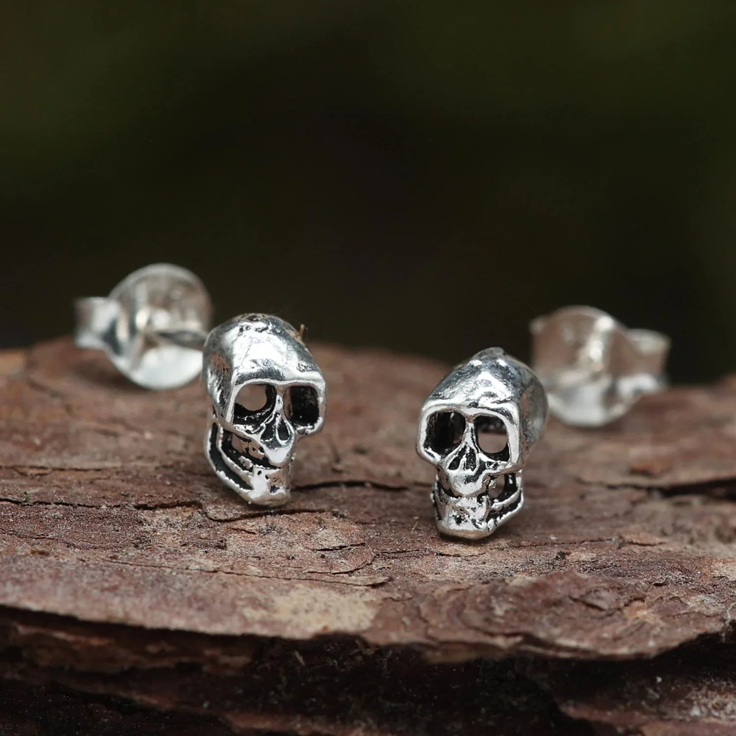 Totenkopf Ohrringe Silber Ohrschmuck  Skull
