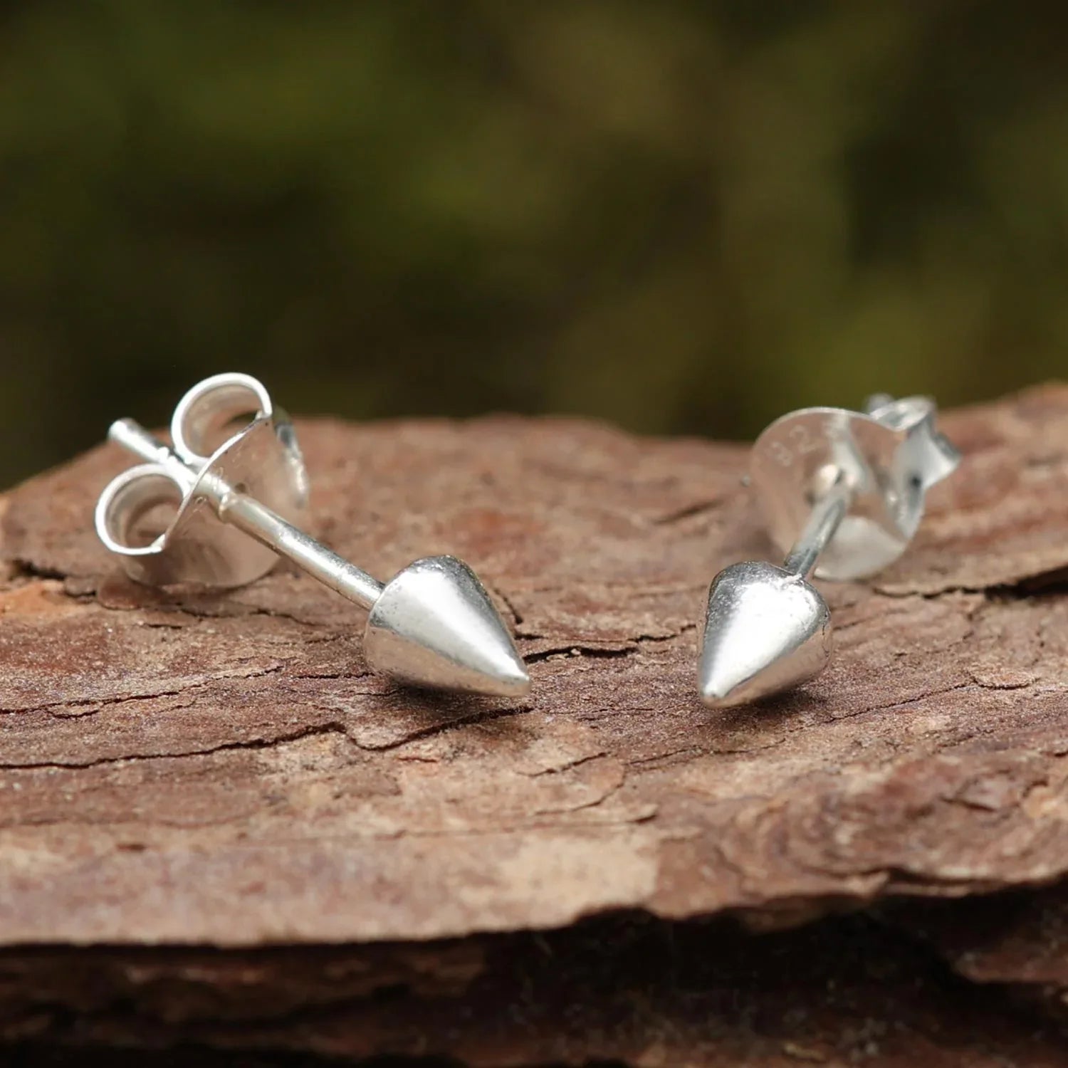 Spitze Ohrstecker ausgefallener Ohrschmuck 925 Silber