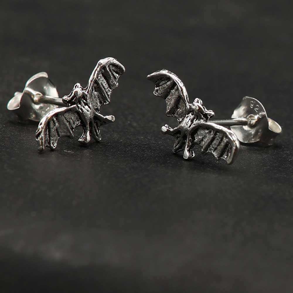 Fldermaus Ohrstecker 925 Silber Ohrring hochwertiger Ohrschmuck Gothic