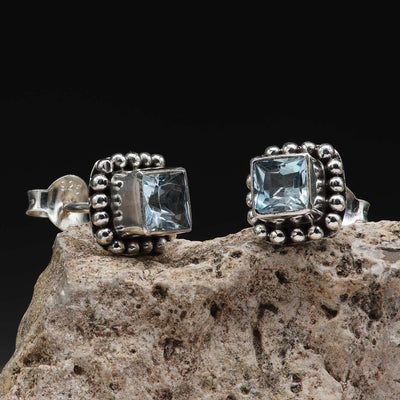 Blue topaz earrings