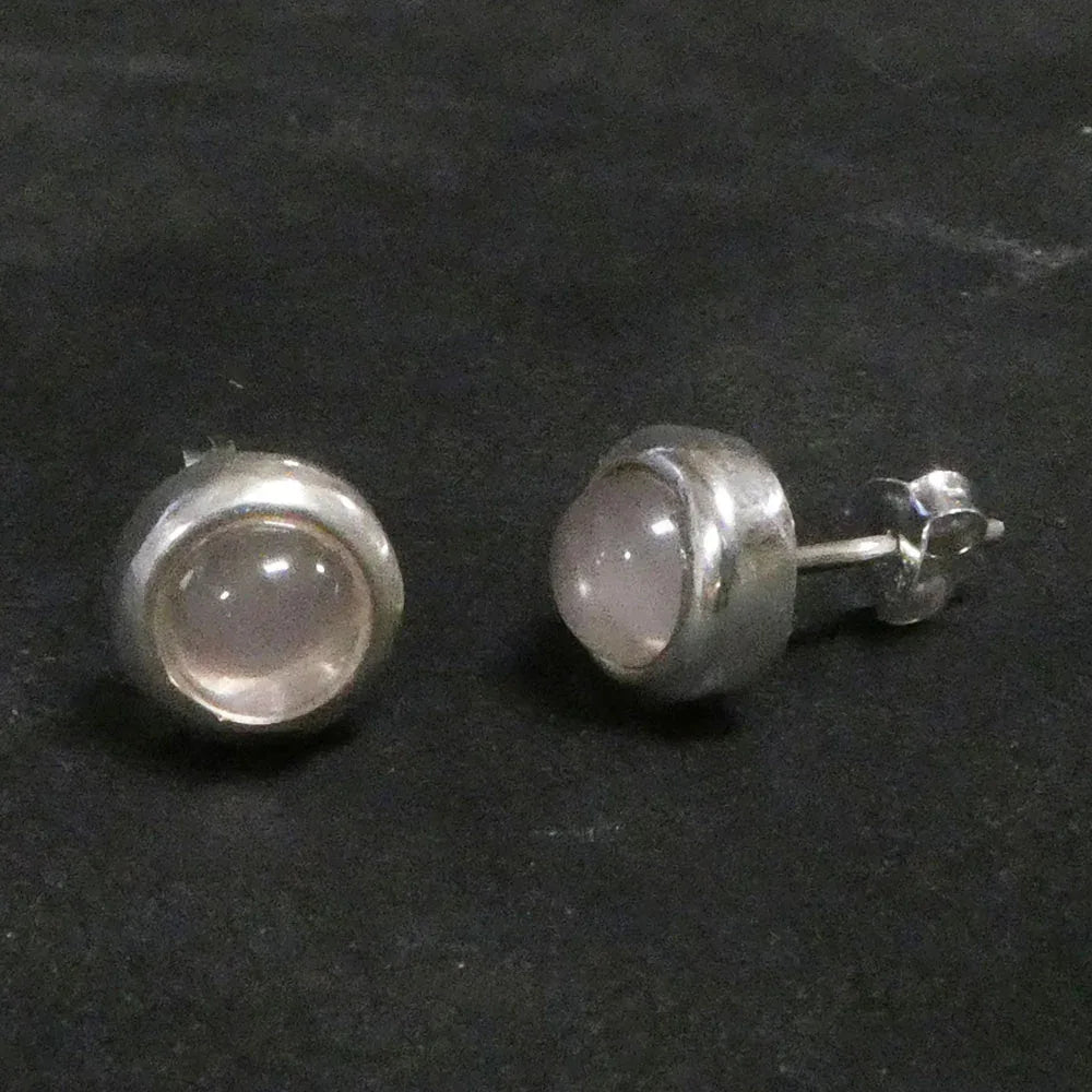 Ohrstecker Rosenquarz 925 Silber gut hautverträglich