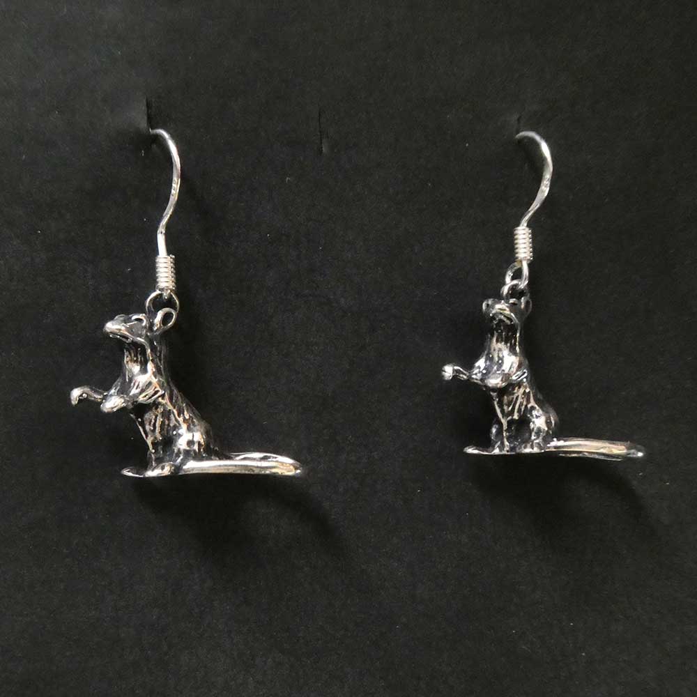 Ratte Ohrschmuck Ohrringe für Gothic Freunde aus Sterlingsilnber