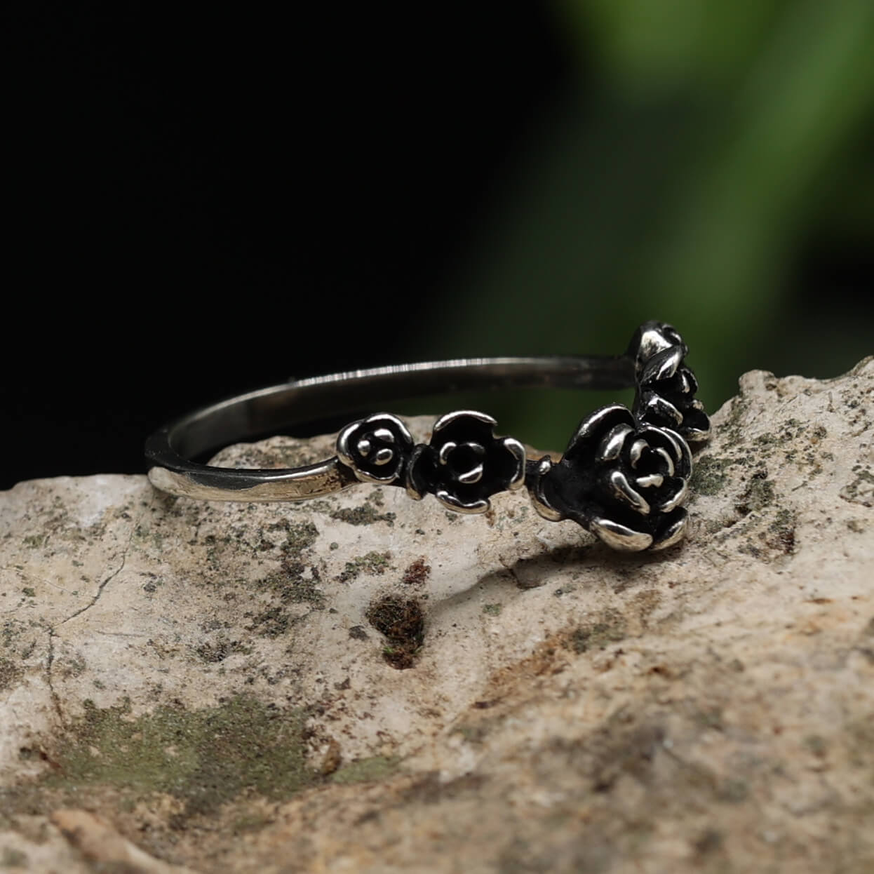Rosen Ring Schmuck Röschen Silber Damen Kinder Silbering 925 Silber