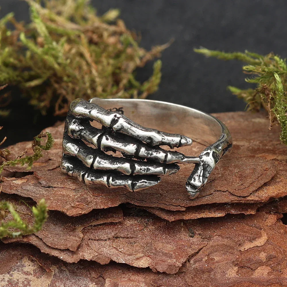 Skelett Ring Silber Gothic 925 Silberring