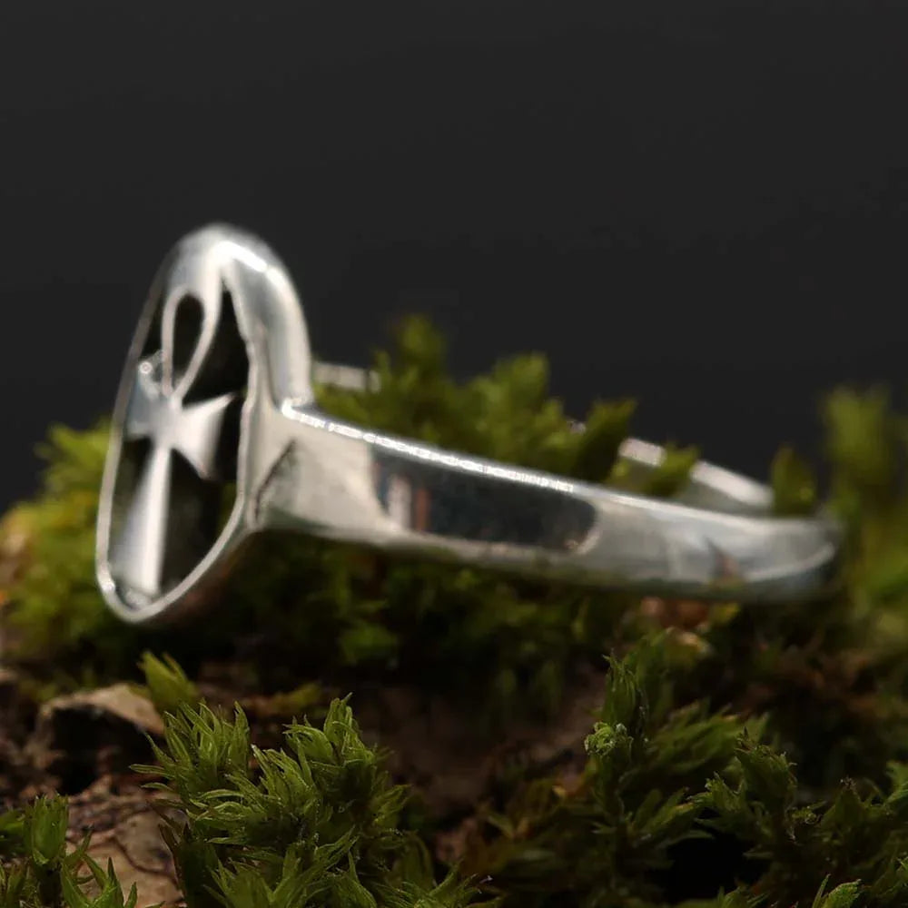 Ankh Damenring 925er Sterlingsilber viele Größen