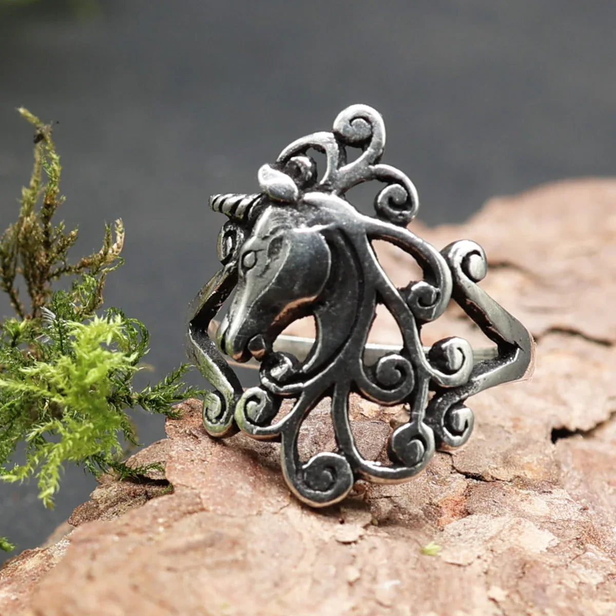 Einhorn Ring 925 Silber Damen Jungen Mädchen Silberring