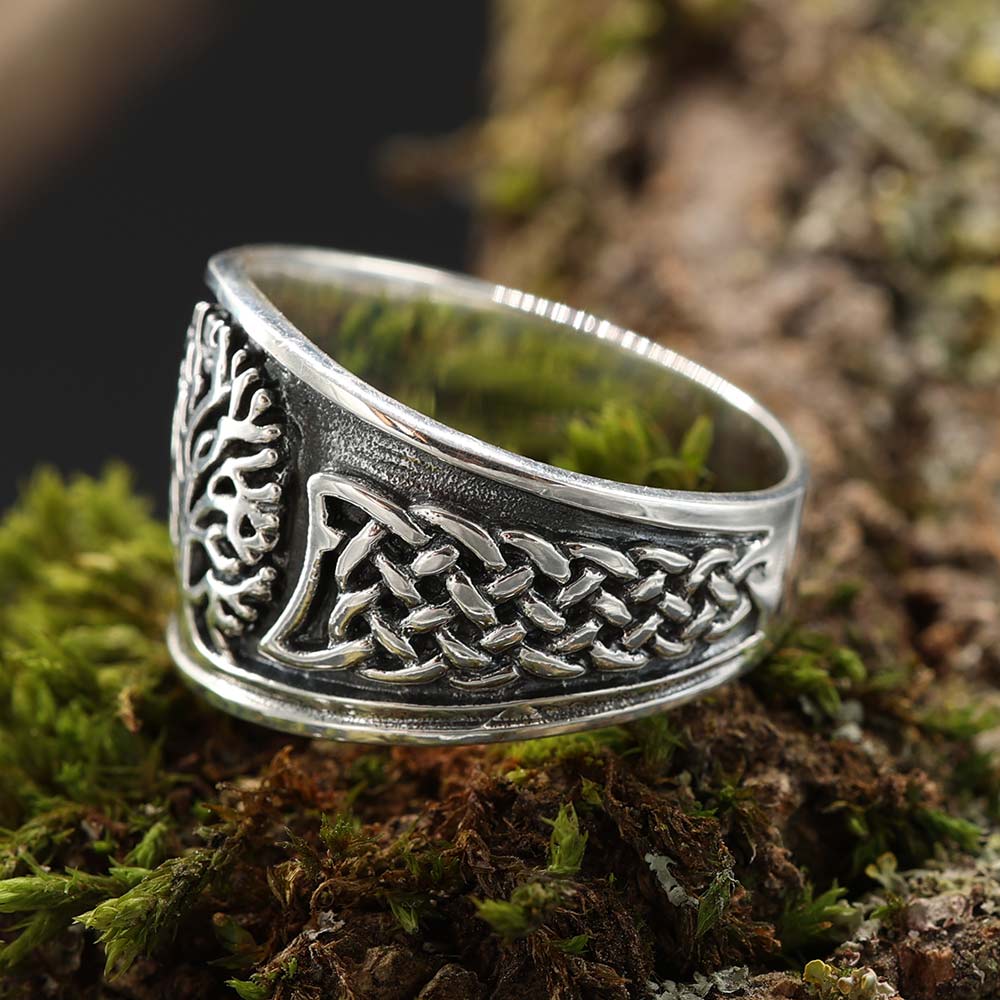 Kelten Lebensbaum Ring Sterlingsilber viele Größen Partnerring