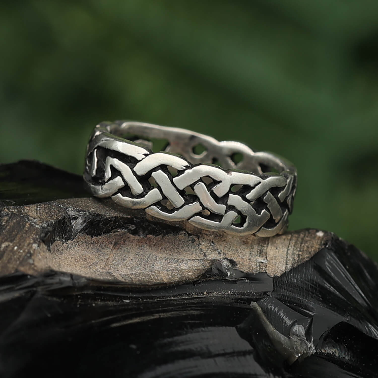 Keltischer Ring Damen Herren Silberring 925 Silber Mittelalter Partnerring