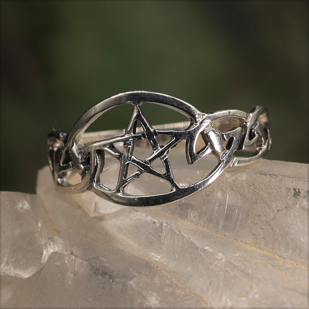 Celtic Pentagram Ring 925 Silver Jewelry
