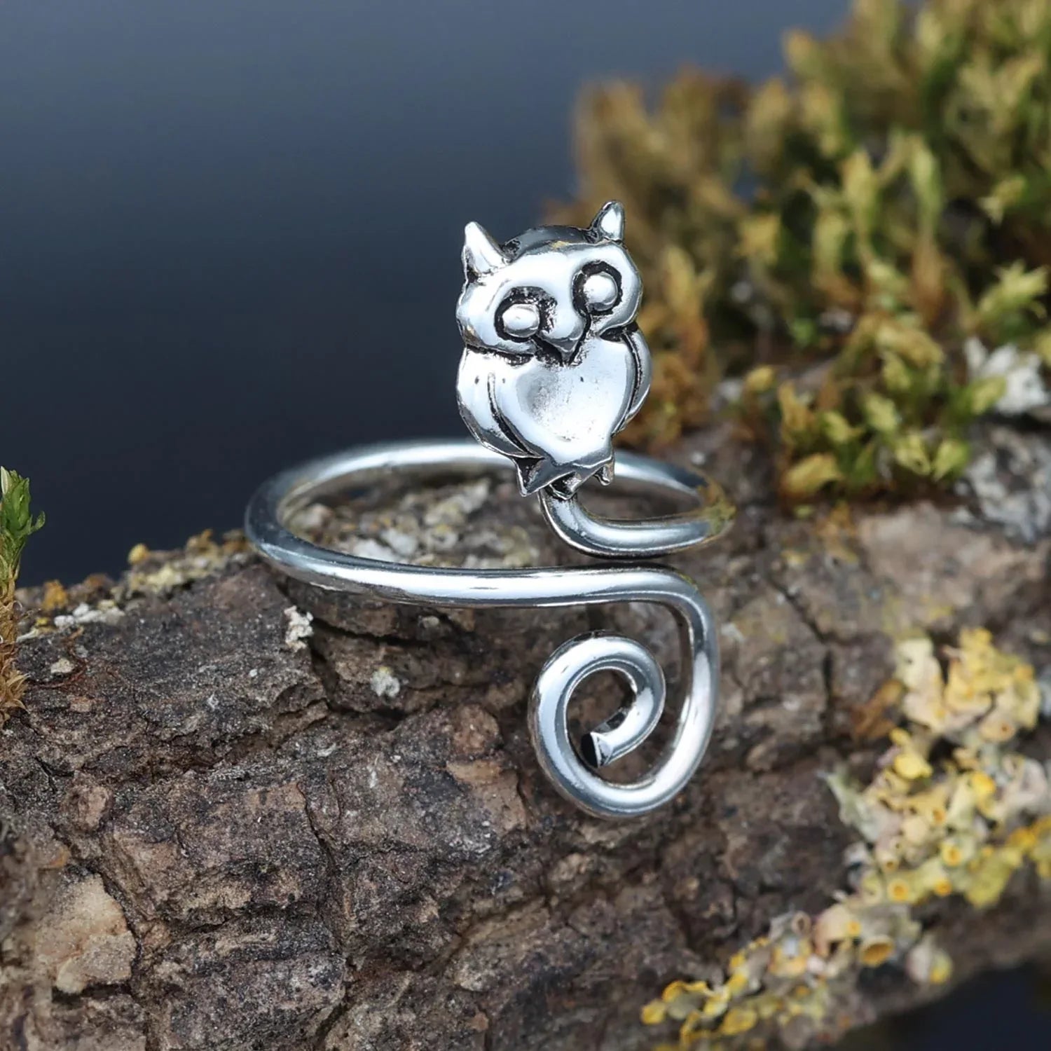 Eule Zehenring Silber 925 Sommer Schmuck