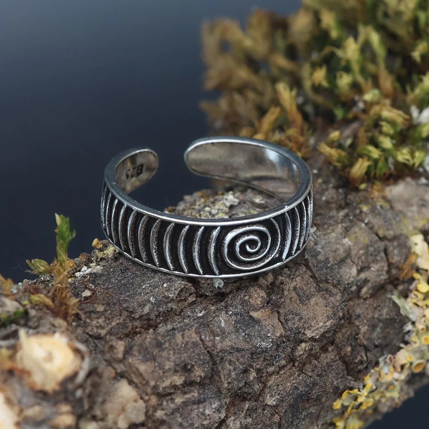 Spirale Ring für die Zehen 925 Silber
