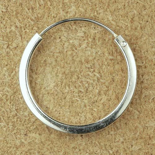silberne Creole eckig 16mm Ohrschmuck