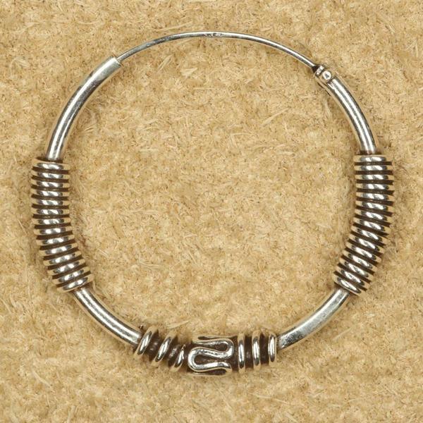 Schöne große Creole Silber Ohrring