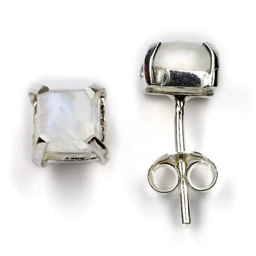 Mondstein Ohrstecker Silber Ohrschmuck 