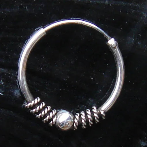 Creole 20mm / 1,6mm Kugel  925 Silber